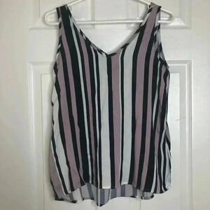 Tribal Jeans Tank Top Flowy Black, Pink, & White Size  Small